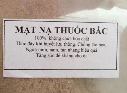 Sưng tấy, phù nề vì mặt nạ thuốc Bắc