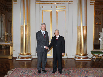 Tổng Bí thư hội kiến với Thái tử của Vương quốc Bỉ