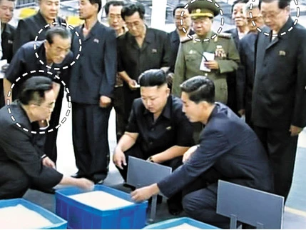 Một vài người trong số những quan chức thận cận của ông Jang Song-taek