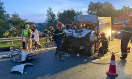 Hiện trường vụ tai nạn.