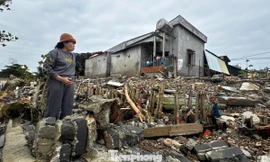 Triều cường khoét sâu bờ biển, nhiều hộ dân sống trong nỗi bất an