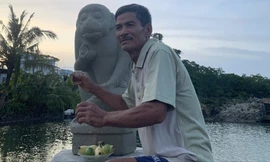 Phát hiện tượng thần khỉ Hanuman nghìn năm dưới biển Quảng Ngãi