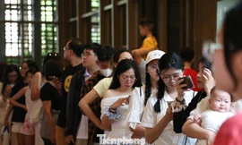 Du khách rồng rắn xếp hàng vào Bảo tàng Đà Nẵng