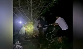 Tổ trưởng an ninh ở Gia Lai lao xuống dòng nước xiết cứu người trong đêm