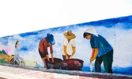 Lạc bước vào ‘phòng tranh ngoài trời’ giữa làng chài Nhơn Lý