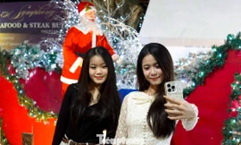 Nhiều người háo hức 'lên đồ' check-in Giáng sinh sớm