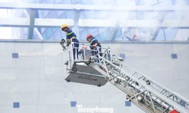 Tận thấy phương án chữa cháy tại tòa nhà Trung tâm Hành chính cao gần 167m