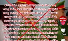 Bác bỏ thông tin công an bắt giữ chủ tịch phường tại Huế, thu giữ tài sản 'khủng'