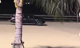 Ô tô 'vô tư' chạy xuống bãi biển Đà Nẵng