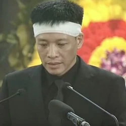 Đại diện gia đình nói lời cảm tạ trong lễ truy điệu Tổng Bí thư Nguyễn Phú Trọng