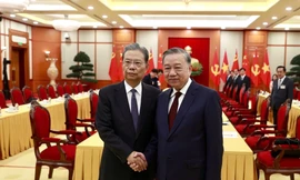 Tổng Bí thư Tô Lâm tiếp Ủy viên trưởng Nhân đại toàn quốc Trung Quốc