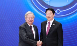 Chủ tịch nước Lương Cường cùng Tổng Thư ký Liên Hợp Quốc chủ trì Lễ ký Công ước Hà Nội