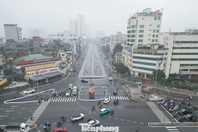 Đóng một số làn đường tại nút giao Giải Phóng - Kim Đồng 