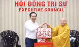 Chủ tịch TPHCM thăm, chúc tết lãnh đạo Trung ương Giáo hội Phật giáo Việt Nam