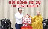 Chủ tịch TPHCM thăm, chúc tết lãnh đạo Trung ương Giáo hội Phật giáo Việt Nam