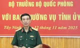 Bộ trưởng Quốc phòng Phan Văn Giang làm việc với Ban Thường vụ Tỉnh ủy Tây Ninh