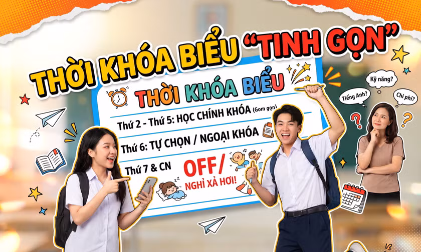 Học sinh có thể sẽ được nghỉ 3 ngày/tuần: Thêm quyền học tự chọn, bố mẹ vừa mừng vừa lo