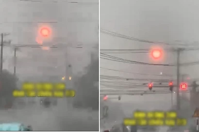 Mặt Trời đỏ rực xuất hiện giữa cơn mưa tầm tã ở TP.HCM là hiện tượng gì?