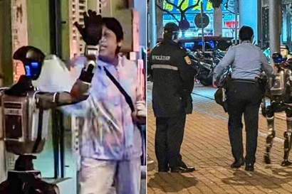 Robot hình người ở Trung Quốc bị cảnh sát bắt vì làm một cụ bà nhập viện