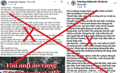 Thông tin 2 chiến sĩ Cảnh sát giao thông Thanh Hóa gặp nạn khi truy đuổi người vi phạm là bịa đặt