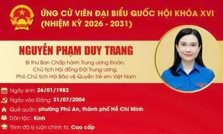 Chị Nguyễn Phạm Duy Trang ứng cử đại biểu Quốc hội khóa XVI