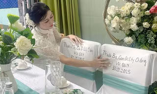 Cô dâu Đồng Tháp chia sẻ xúc động về 2 chiếc ghế trống trong lễ đính hôn