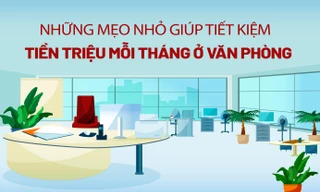 Những mẹo nhỏ giúp tiết kiệm tiền triệu mỗi tháng ở văn phòng