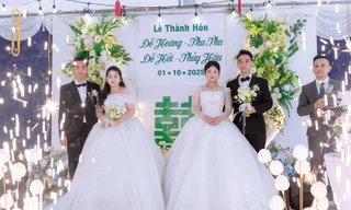 Anh em sinh đôi ở Thái Nguyên cưới cùng ngày, dân mạng chia 2 luồng ý kiến