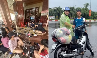 Chuyện ấm lòng sau bão: Thoát 'biển nước' nhờ người lạ, cho cả xóm sạc pin nhờ