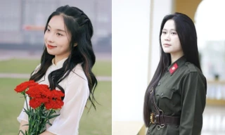 Tô Thị Hà Chi tình nguyện đi nghĩa vụ Công an. Ảnh: Nguyễn Thắng