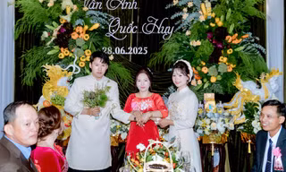 Cô dâu Lâm Đồng trang trí đám cưới bằng 500kg rau củ, cả họ ăn 1 tháng mới hết