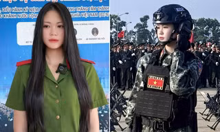 Nữ chiến sĩ khối Cảnh sát đặc nhiệm gây sốt với clip hiến tóc hút triệu lượt xem