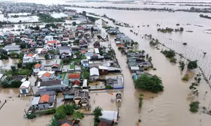 Vùng rốn lũ Hóa Châu, Huế.