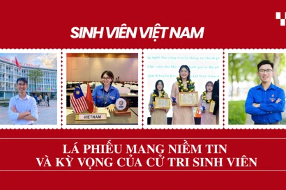 Lá phiếu mang niềm tin và kỳ vọng của cử tri sinh viên