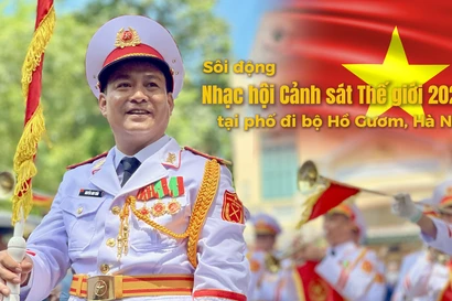 Sôi động Nhạc hội Cảnh sát Thế giới 2025 tại phố đi bộ Hồ Gươm, Hà Nội