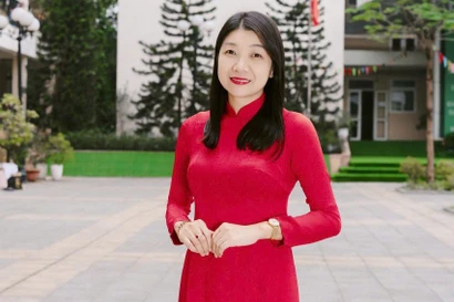 Thạc sĩ Nguyễn Thu Hà - Hiệu trưởng Trường THPT Mỹ Đình, nhìn lại chặng đường 5 năm hình thành và phát triển của nhà trường.