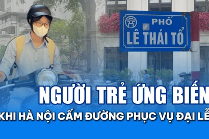 Người trẻ ứng biến khi Hà Nội cấm đường phục vụ đại lễ