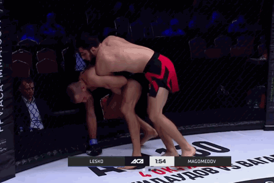 Cú ra đòn khiến Ibragim Magomedov mất sức chiến đấu.