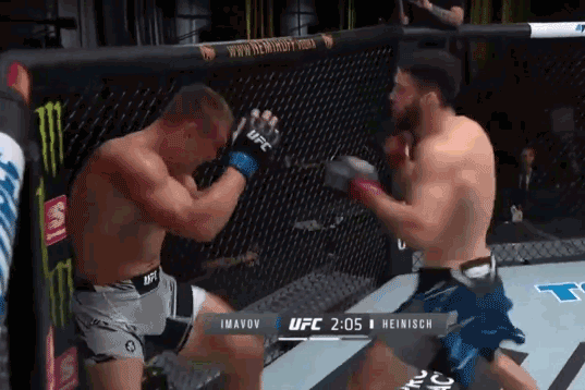 Nassourdine Imavov hạ gục Ian Heinisch.