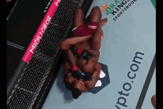 Joseph Holmes hạ knock-out đối thủ bằng đòn siết cổ.