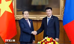 Chủ tịch Quốc hội Trần Thanh Mẫn hội đàm với Chủ tịch Quốc hội Mông Cổ