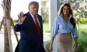 Tổng thống Mỹ Trump và Phu nhân Melania đi bỏ phiếu sớm