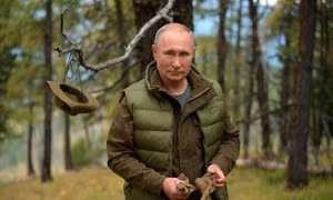 Tổng thống Nga Putin chạm trán hổ khi lái xe xuyên rừng