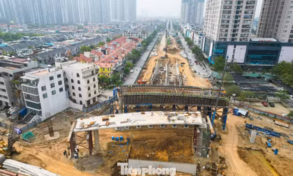 Nút giao nghìn tỷ Vành đai 3,5 - Đại lộ Thăng Long dần thành hình