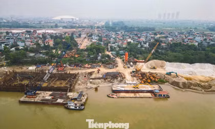 Toàn cảnh tiến độ 'siêu dự án' cầu Tứ Liên gần 20.000 tỷ đồng