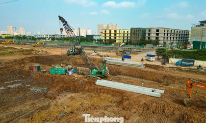 Cận cảnh dự án hồ điều hòa 858 tỷ đồng giải cứu 'rốn ngập' phía Tây Hà Nội