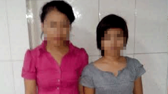 Hai cháu H.T.T và P.T.A được giải cứu khỏi động mại dâm trá hình Lê Anh