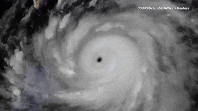 'Lạnh người' với hình ảnh siêu bão Ragasa nhìn từ vệ tinh