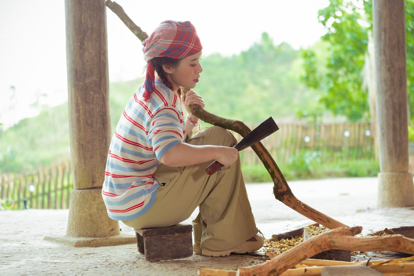 "Có thể lúc đầu còn hơi bỡ ngỡ, hơi gặp khó khăn một chút nhưng từ khi nhận lời tham gia chương trình, Tâm đã mang tinh thần không ngại thử thách, không ngại lăn xả" - nữ nghệ sĩ chia sẻ. Ảnh: FBNV. 515493260-1288820779274162-611215239196974025-n.jpg