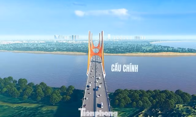 VIDEO toàn cảnh cầu Ngọc Hồi hơn 10 nghìn tỷ được thiết kế theo ý tưởng "Cổng mặt trời"